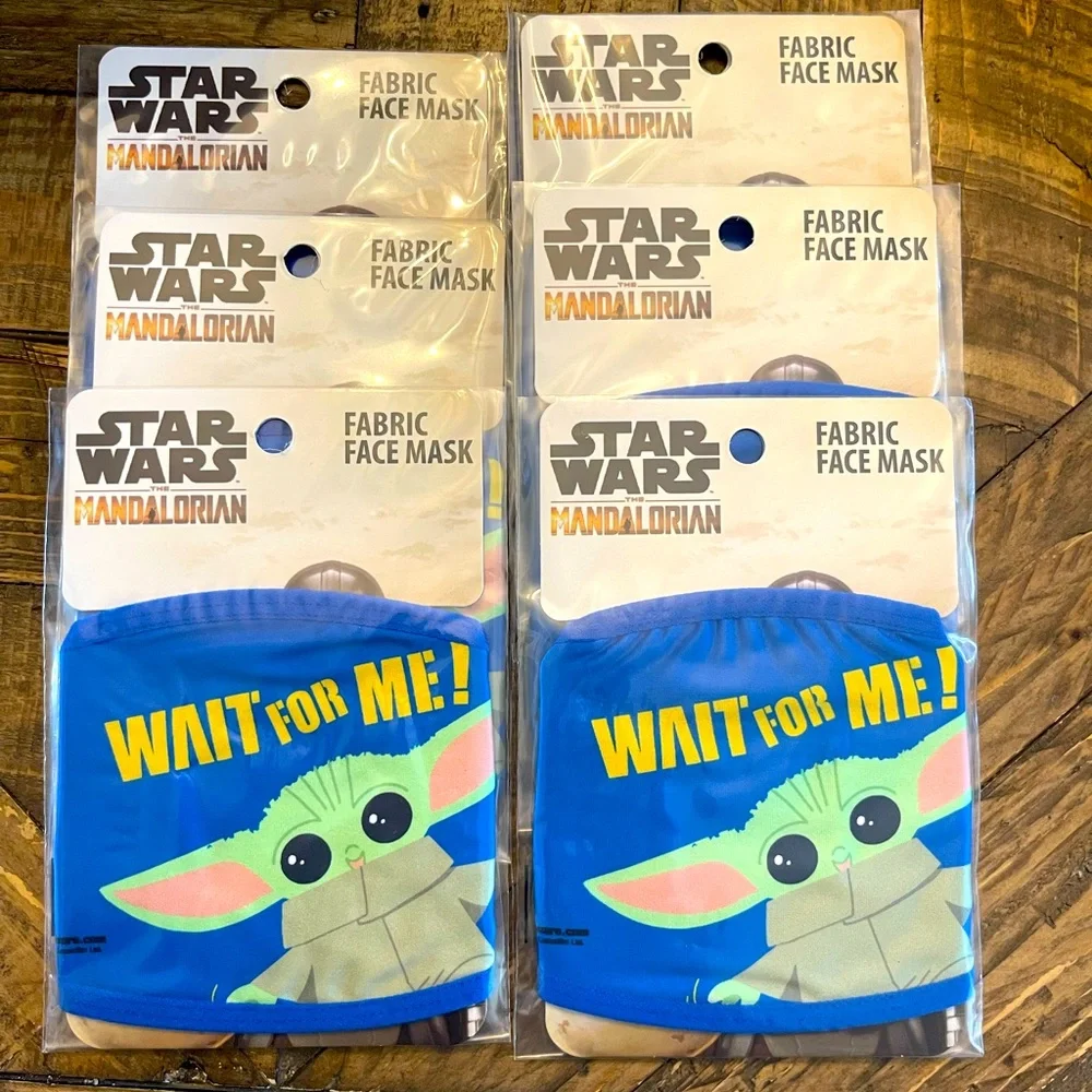 🧸 Star Wars Mandalorian Fabric Face Mask Kids Lot of 6